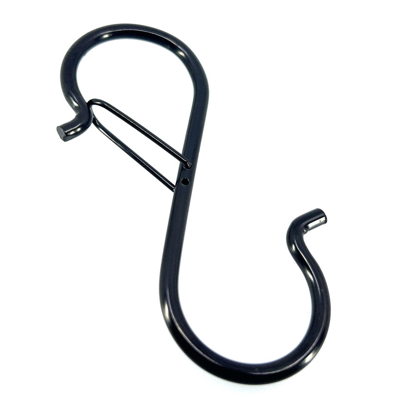 S-kampó biztosítékkal - fekete