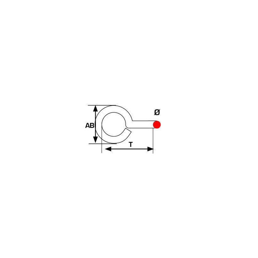 Óra lánc D sárga cink 1,6mm