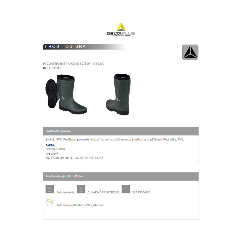 FROST téli gumicsizma zöld 38