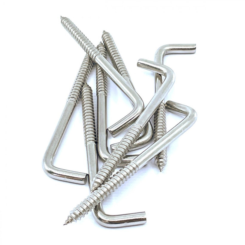 Rozsdamentes acél kampó csavarral 30 mm