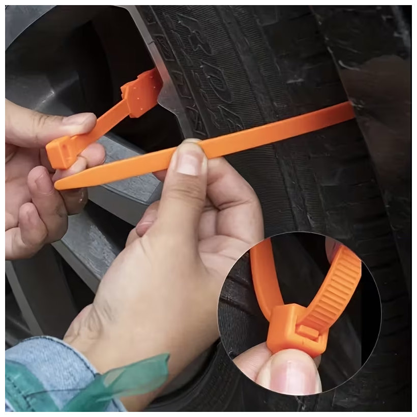 Műanyag vészhelyzeti „hólánc” gumiabroncsra 9×880 mm – 10 db