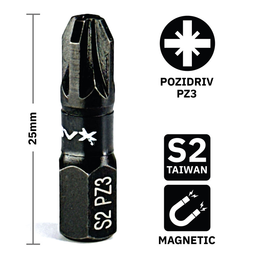 Bit mágneses PZ3x25 mm