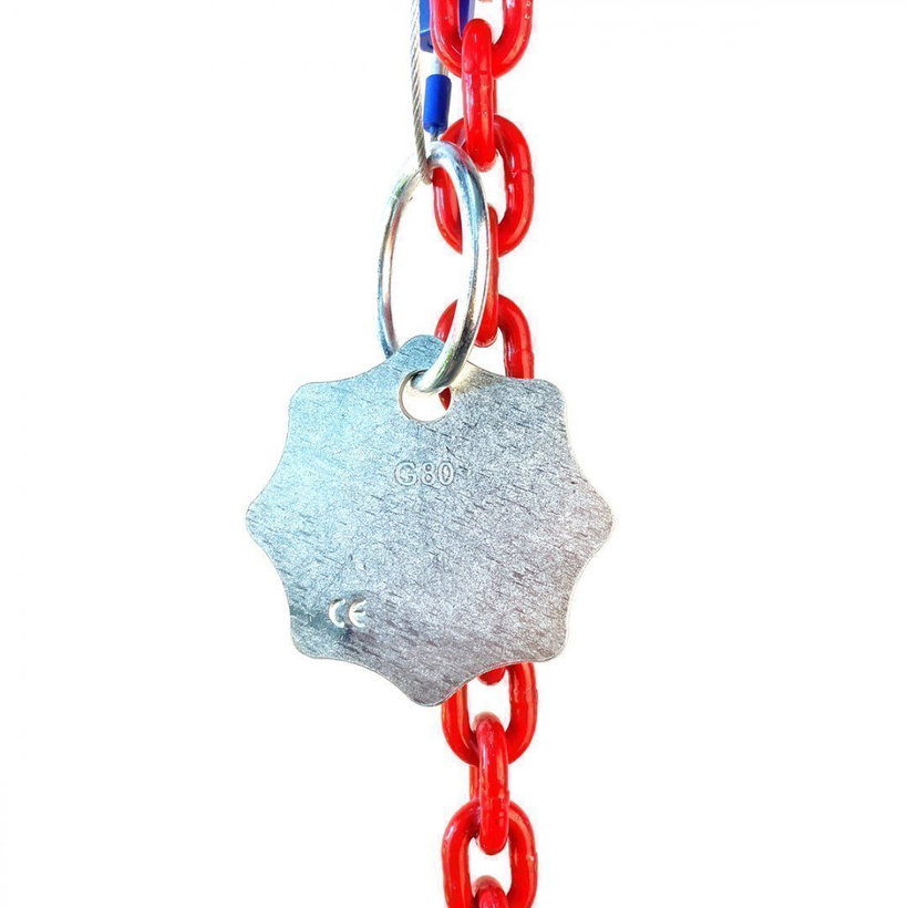 Láncos felfüggesztés szem-kampó 80 o. rövidítővel (7 m, 8000 kg, 16 mm)