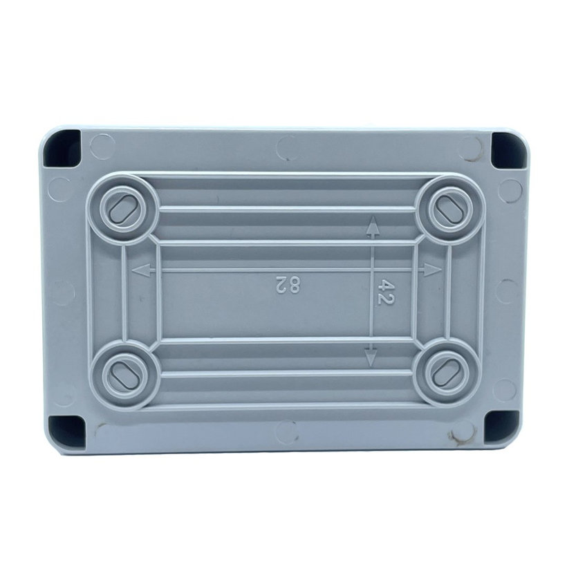 Elektronikai doboz, világos szürke, teli fedéllel IP54 120x80x50mm