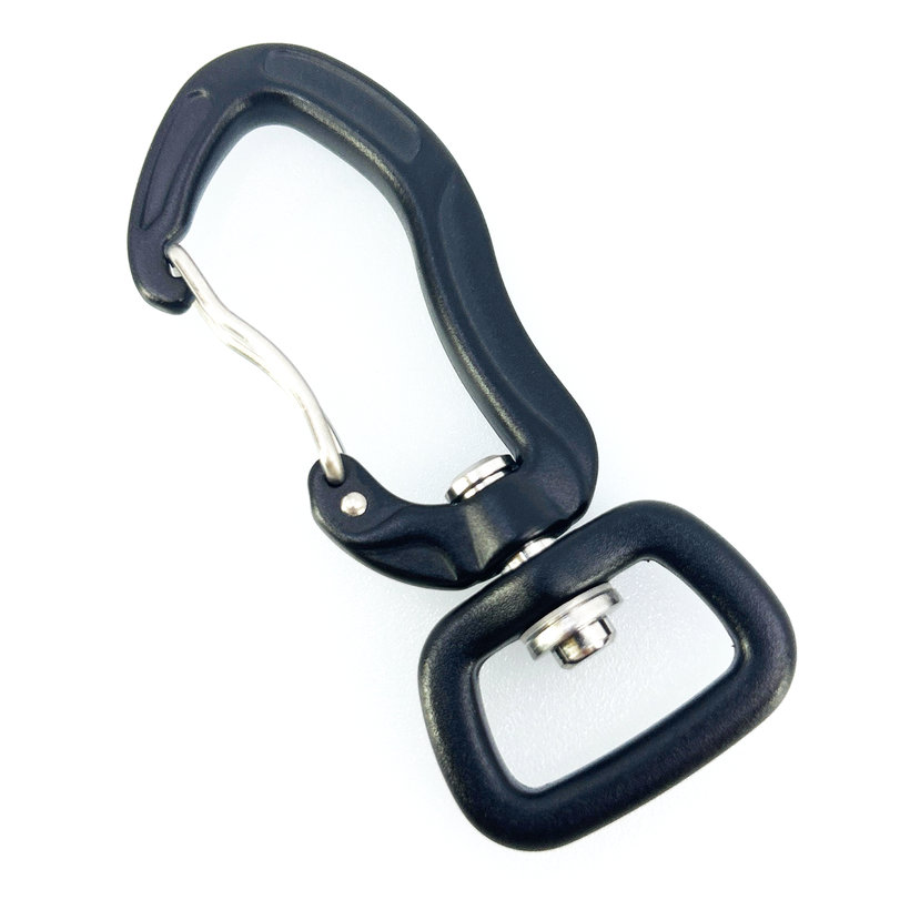 Alumínium karabiner zár nélkül 71 mm - fekete