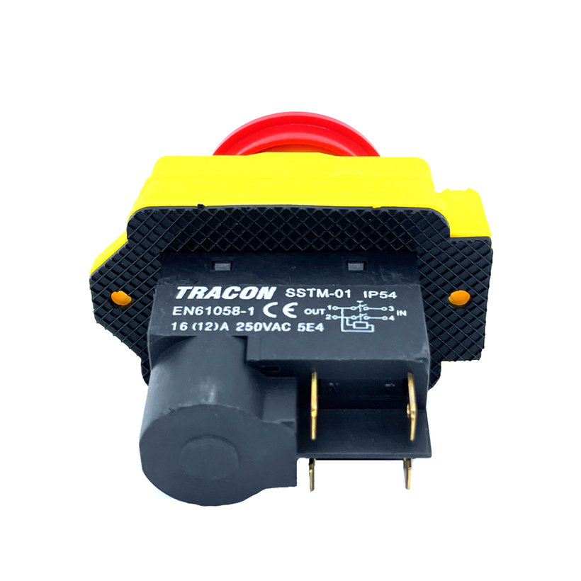 Relés biztonsági kapcsoló, gombafejű reteszeléssel