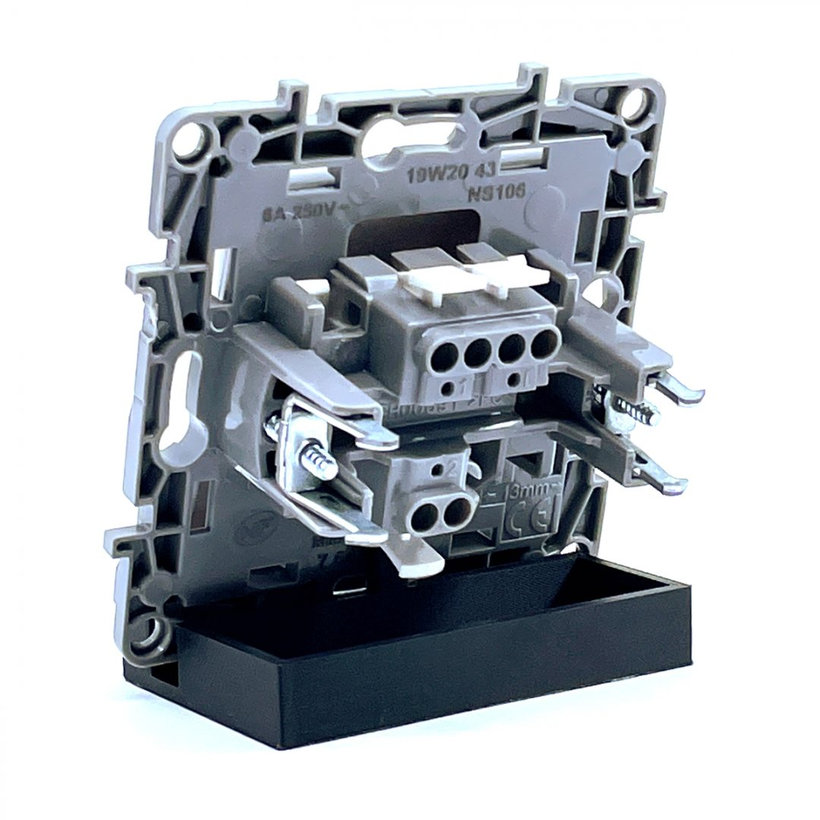 Niloé nyomógomb 1/0 fehér