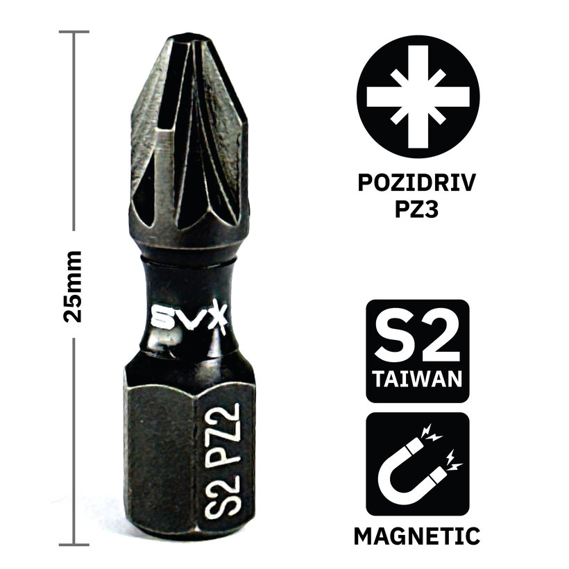 Bit mágneses PZ2x25 mm