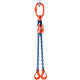 Láncos felfüggesztés szem-2 kampó 100 o. rövidítővel (2 m, 14000/10000 kg, 16 mm)