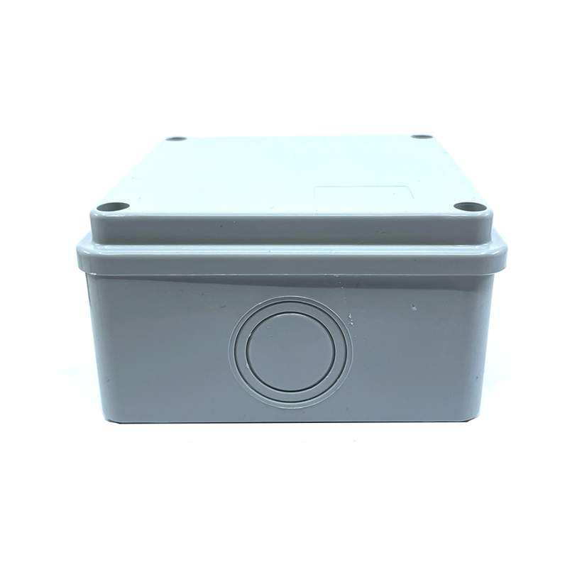 Elektronikai doboz, világos szürke, teli fedéllel IP54 100x100x50mm