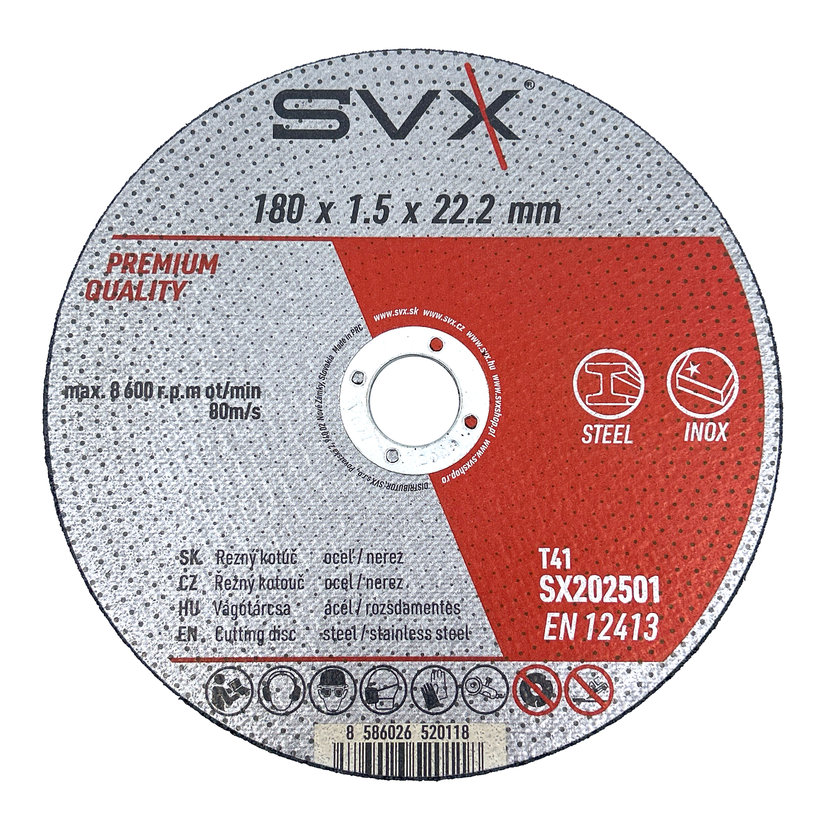 Vágókorong 180×1,5×22,2 mm