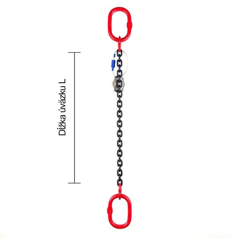 Láncos felfüggesztés szem-szem 80 o. rövidítővel (1,5 m, 5300 kg, 13 mm)