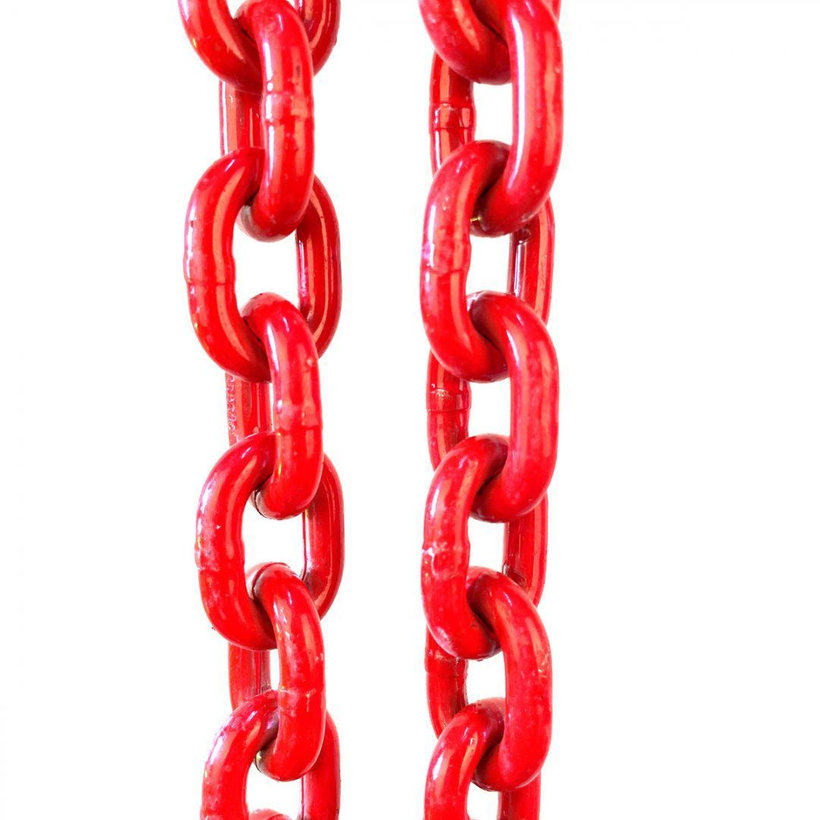 Láncos felfüggesztés szem-2 kampó 80 o. rövidítővel (0,5 m, 1600kg, 6 mm)