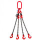 Láncos felfüggesztés szem-4 kampó 80 o. rövidítővel (4 m, 2360/1700 kg, 6 mm)