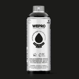 WEPRO Spray – vízbázisú, fényes festék – Cosmos Black RAL 9005