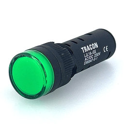 Zöld LED jelzőfény 16 mm