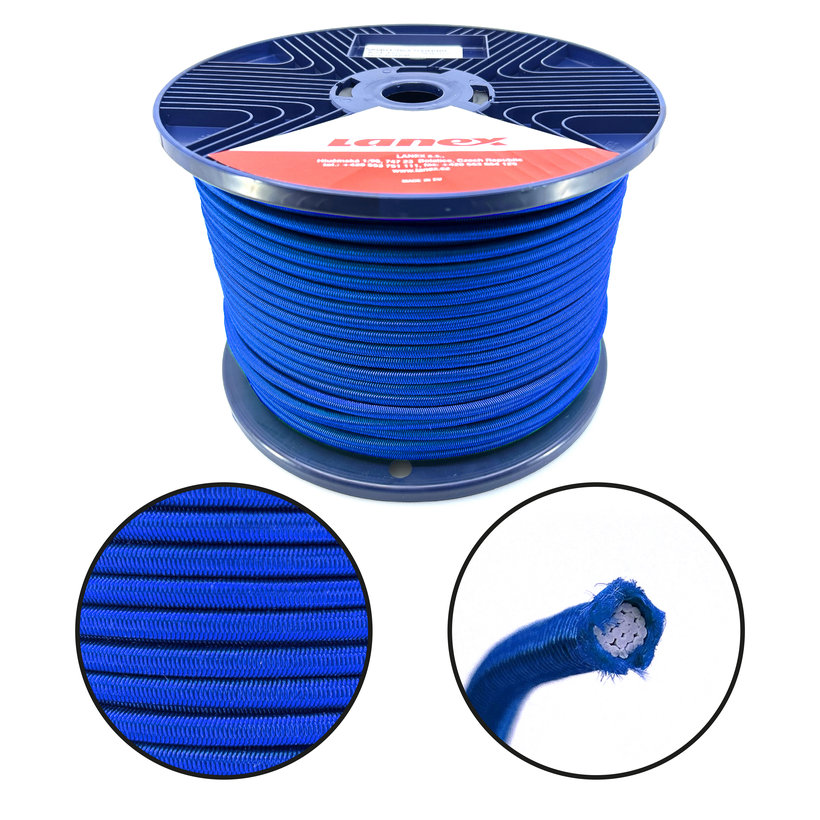 Gumikötél gumi maggal kék PP 5mm