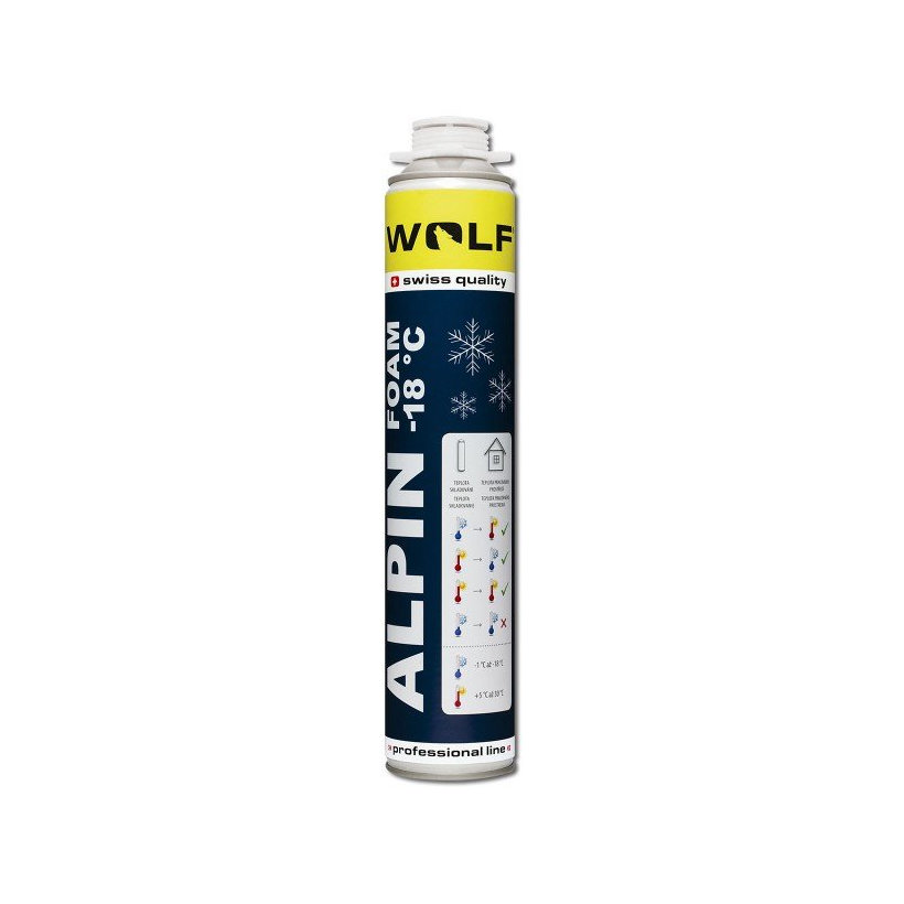Szerelő (PUR) hab pisztolyos ALACSONY TÁGULÁSÚ - TÉLI 750ml