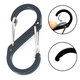 Dekoratív karabiner S-kampó alakú 50 mm - fekete