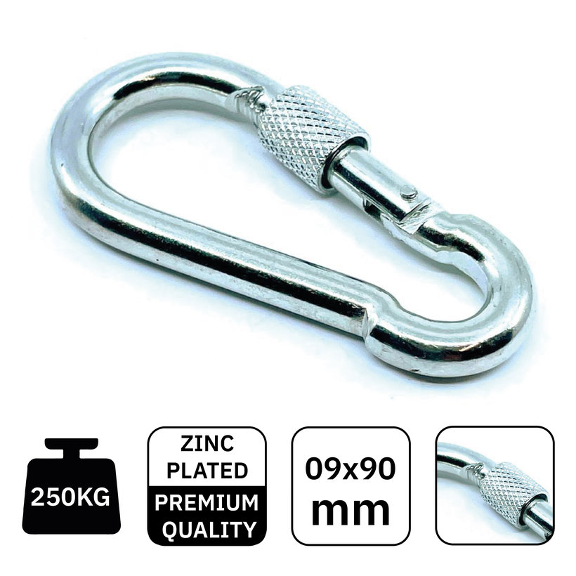 Karabiner rögzítőanyával Zn 9mm