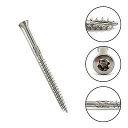 Rozsdamentes acél teraszcsavar süllyesztett fejjel 4x50mm 200db