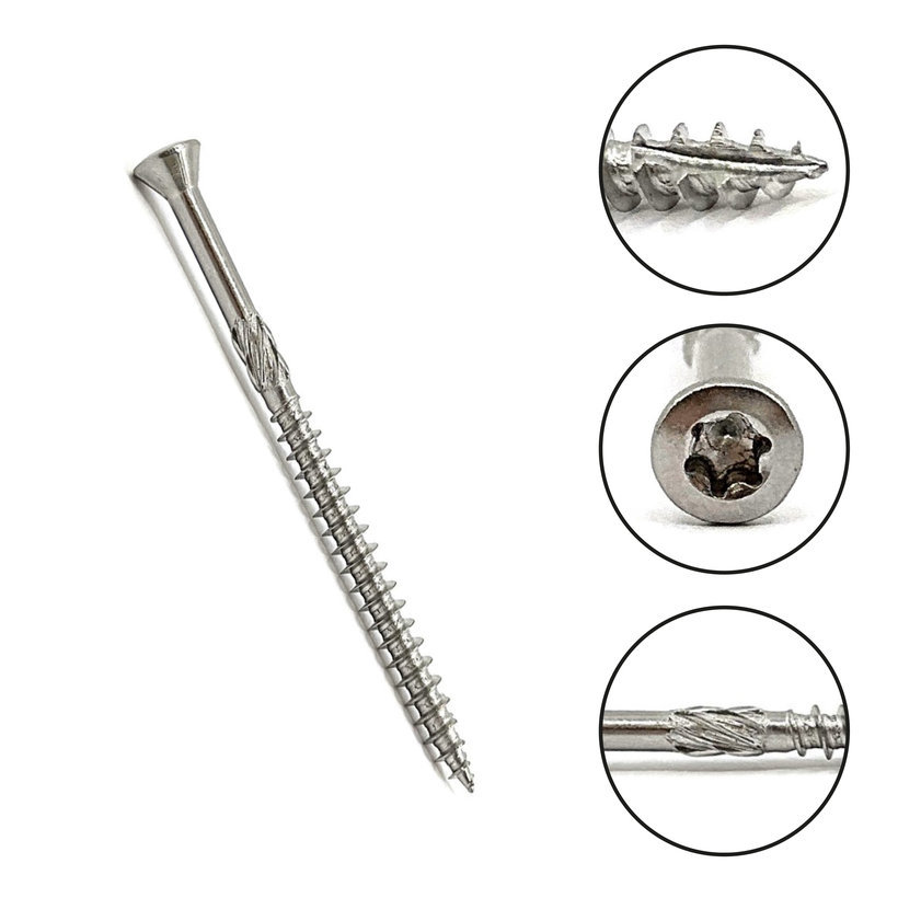 Rozsdamentes acél teraszcsavar süllyesztett fejjel 4x50mm 200db