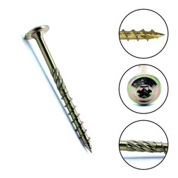Faszerkezet építőcsavar lemezfejjel TX30 6x80mm