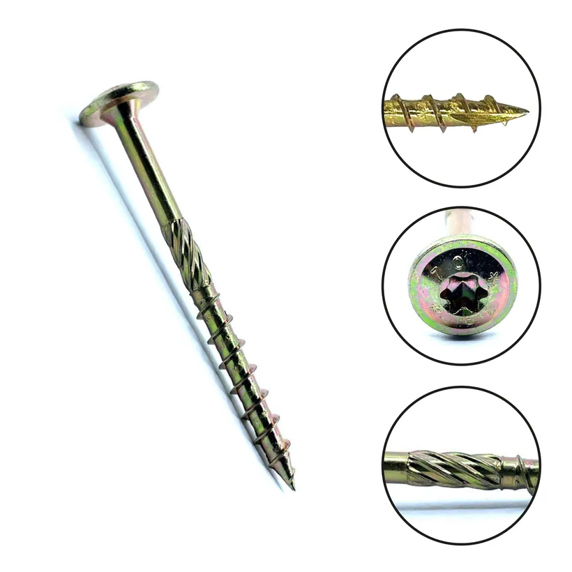 Faszerkezet építőcsavar lemezfejjel TX30 6x160mm
