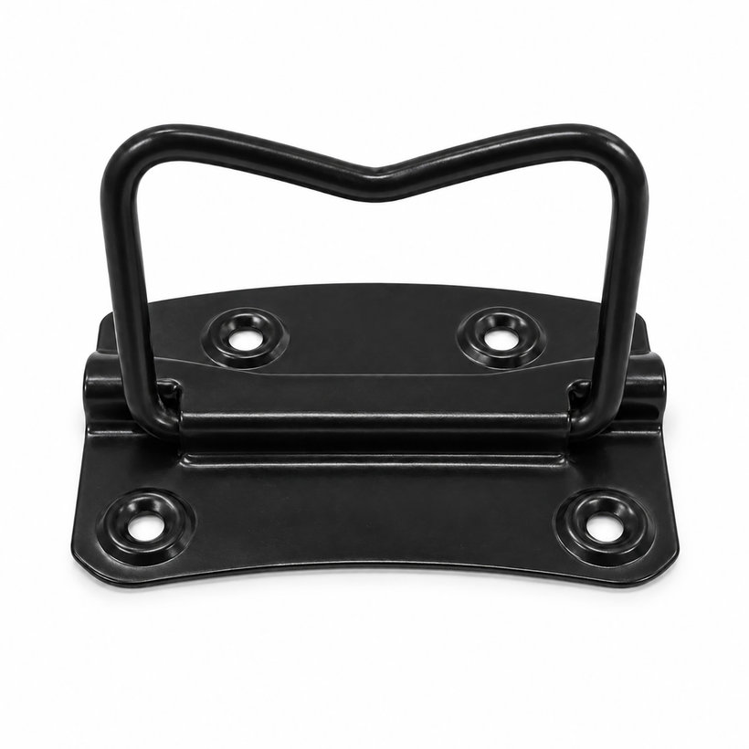Ládafogantyú fekete lakk 110mm