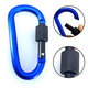 Alumínium karabiner biztosítékkal - kék