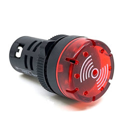 LED jelzőfény akusztikus piros