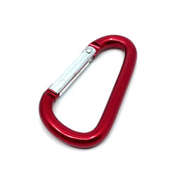 Karabiner alumínium D-alakú - piros 5mm