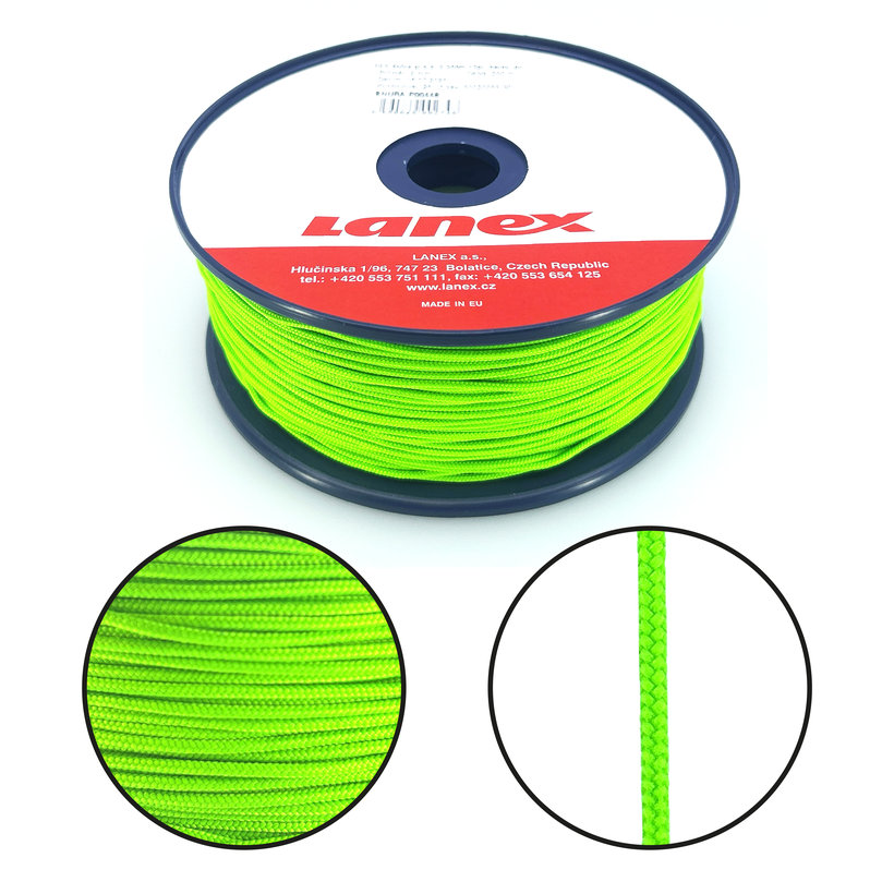 PES fonott zsinór mag nélkül, színes 2mm