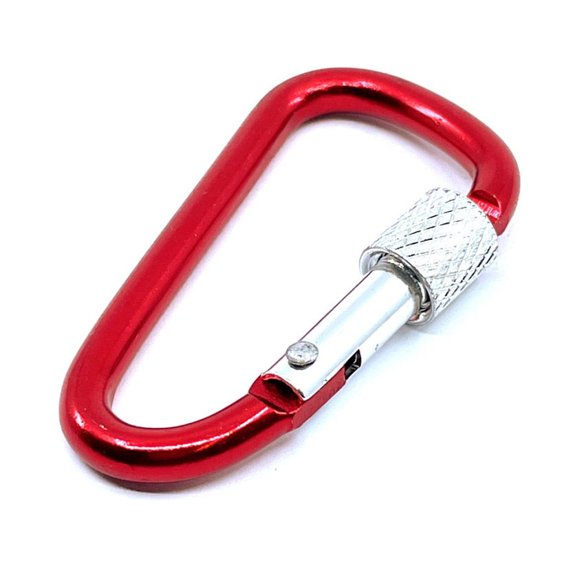 Karabiner alumínium biztonsági zárral 5mm