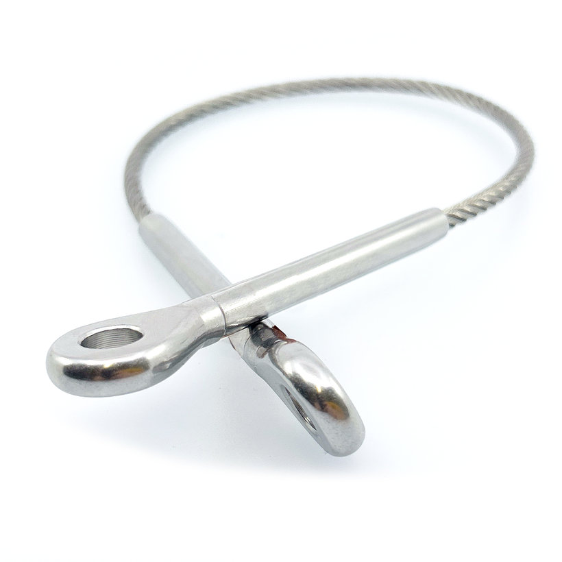 Korlát sodronykötél betét, szem/szem 3 mm / 1 m