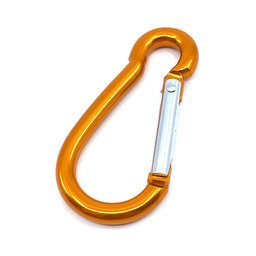 Karabiner alumínium - narancssárga 6mm