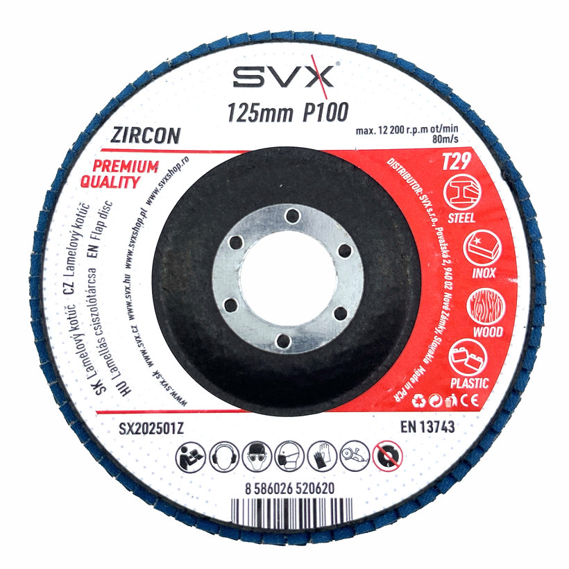 Lamellás csiszolókorong 125 mm P100