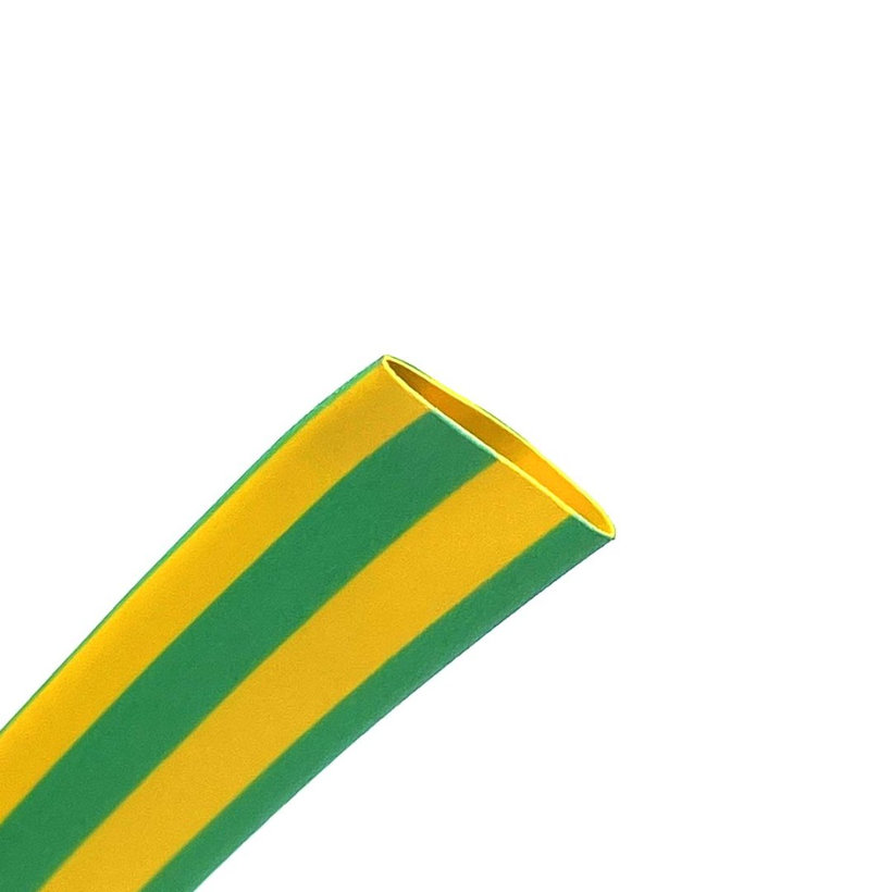 Zsugorcső vékonyfalú, 2:1 zöld/sárga 9,5/4,8mm