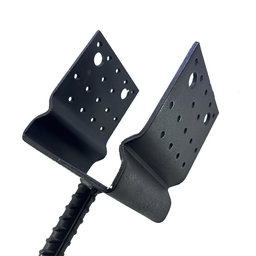 Oszlop talp formázással széles fejjel 121x120mm fekete