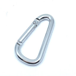 Karabiner alumínium D-alakú - ezüst 5mm