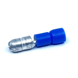 Szigetelt hengeres csatlakozó dugó, elektrolitréz, kék 2,5mm²
