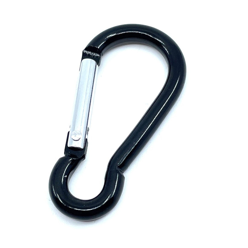 Karabiner alumínium - fekete 5mm