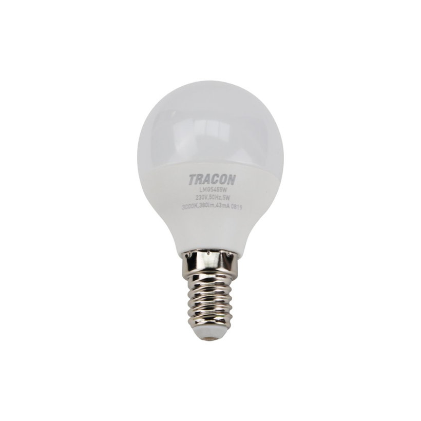 LED izzó gömb E14 5W - meleg - chippel