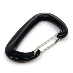 Karabiner alumínium - fekete 81mm