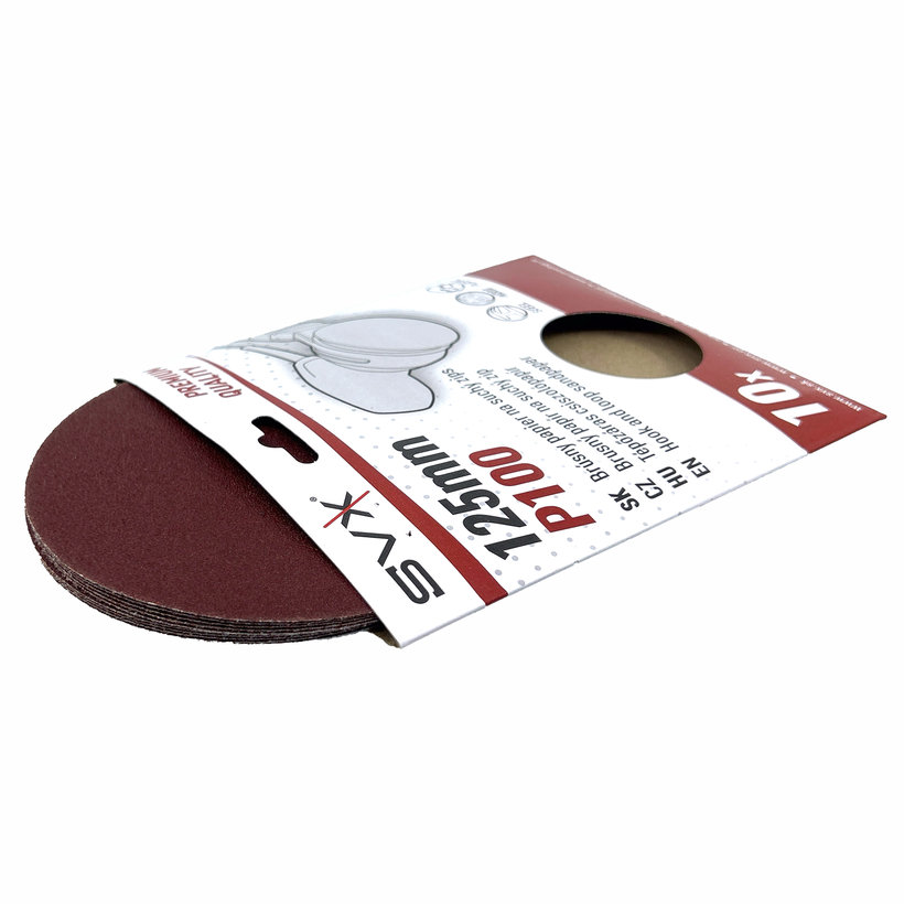 Tépőzáras csiszolópapír – 125 mm-es korong P100 - 10 db