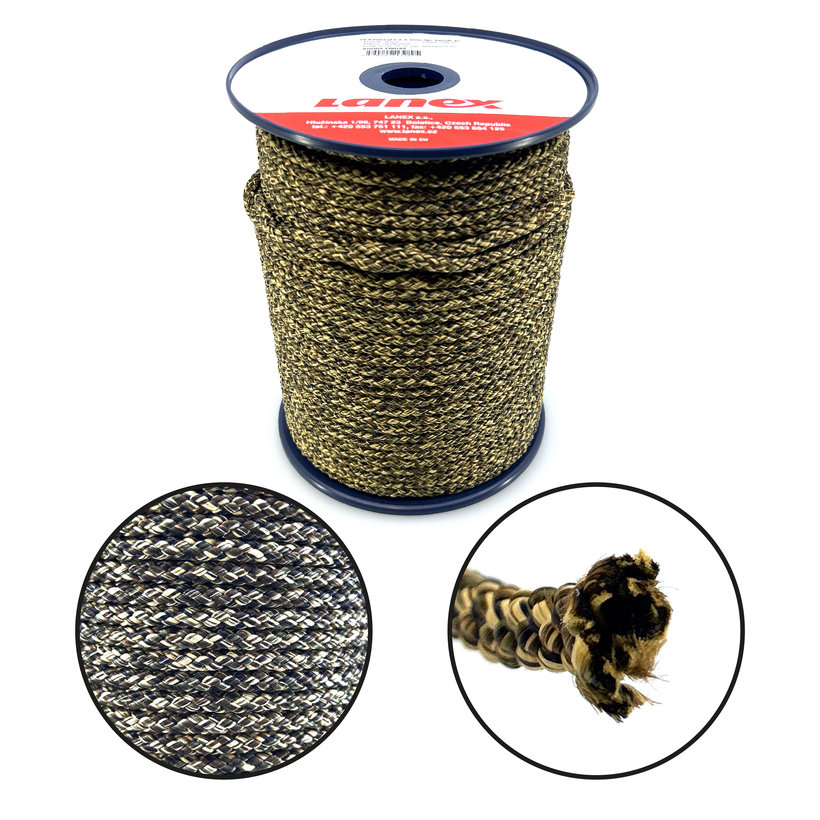 Polipropilén zsinór mag nélkül fonott CAMOUFLAGE 4mm