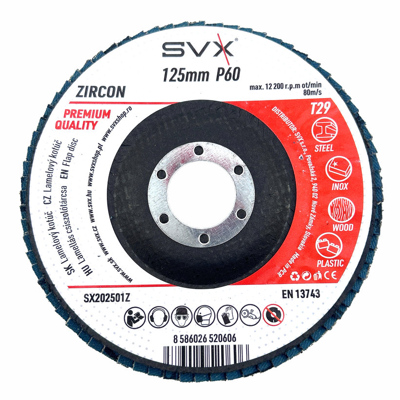 Lamellás csiszolókorong 125 mm P60