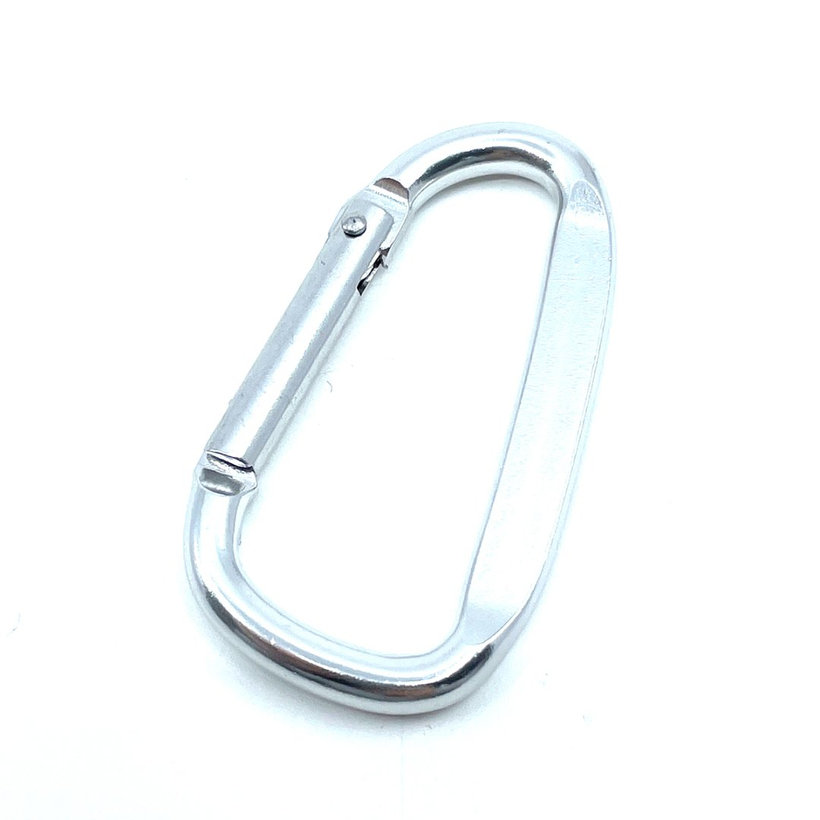 Karabiner alumínium D-alakú - ezüst 6mm