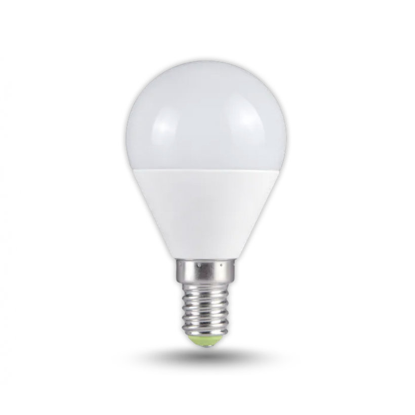 Gömb búrájú LED fényforrás E14 5W - semleges fehér