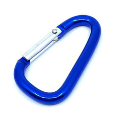 Karabiner alumínium D-alakú - kék 5mm